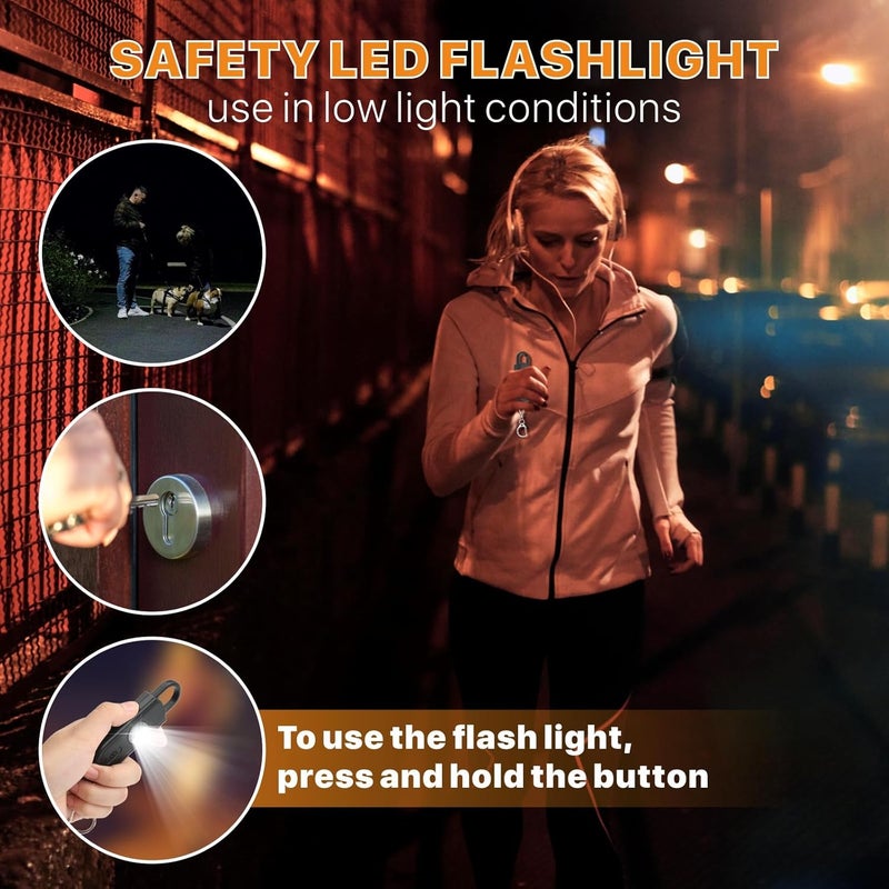 VIGOROAD Safe Sound Personal Alarm, 2 Pack 130 dB Loud Siren Song Emergency Security Alarm Keychain with Strobe LED Light, Personal Sound Safety Siren for Women, Men, Children, Elderly - Image 4